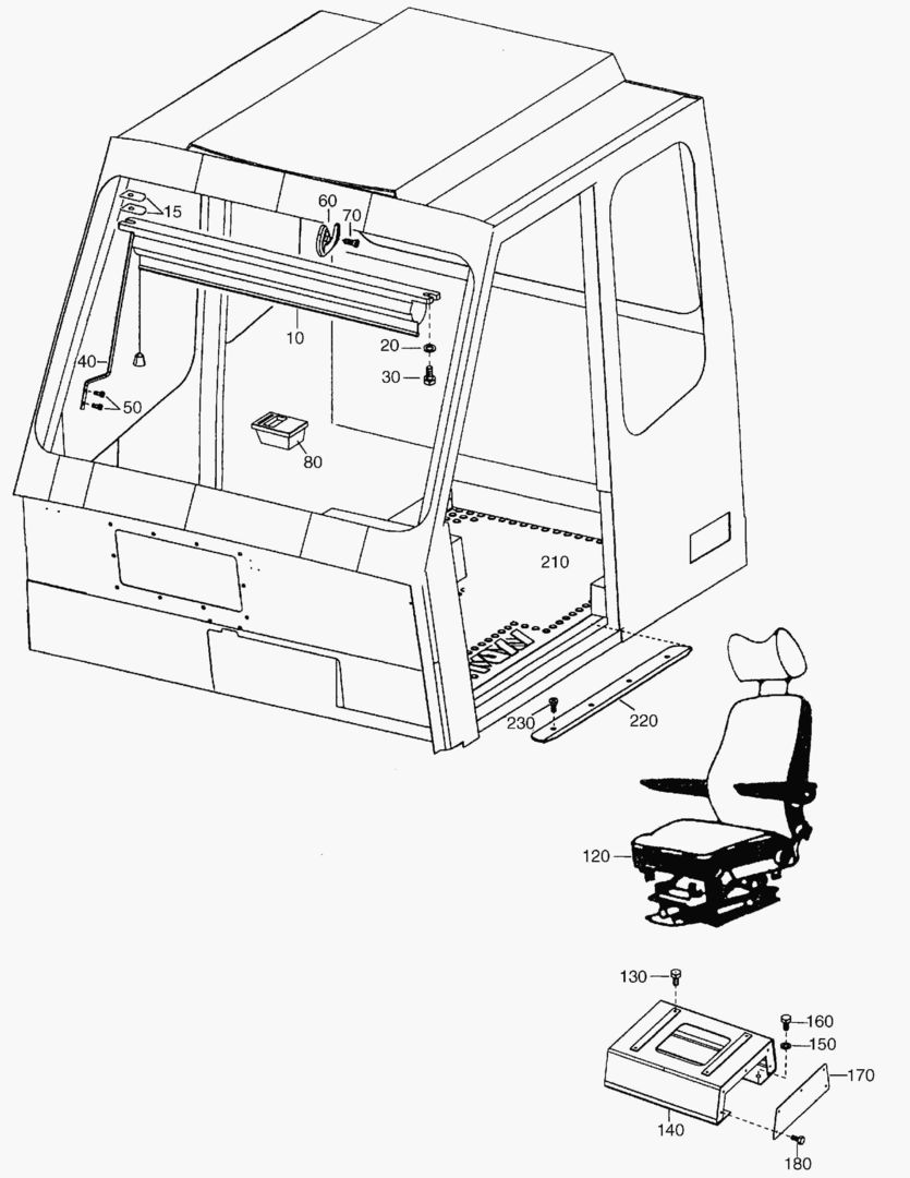 495 130. Moxy mt36. Equipment Cabin Parts.